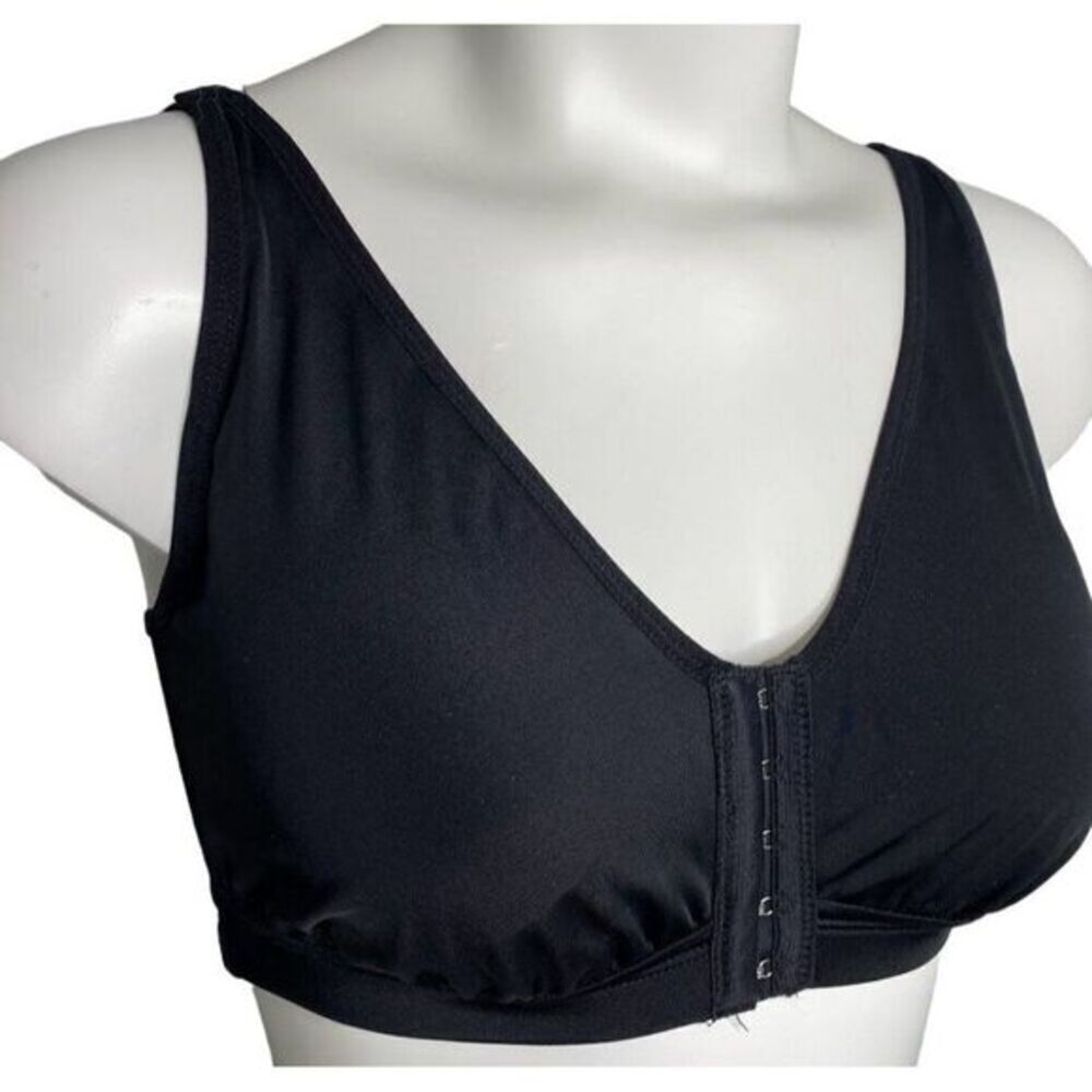 2 Pack Rhonda Shear Front‎ Closure Bras MEDIUM Black White Adjustable 36-38 NWOT